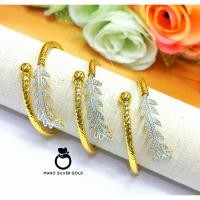 ราคา กำไลทองแฟชั่น s31 ลายมะกอก หนัก 1 บาท ไมครอน ชุบทอง หุ้มทอง แฟชั่น ทองสวย (12998890281)