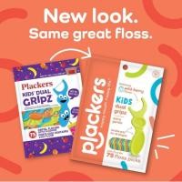 ราคา นำเข้า/Plackers Dual Gripz ไหมขัดฟันแบบมีด้ามจับ เคลือบฟลูออไรด์สำหรับเด็ก รสสมูทตี้ผลไม้ 75 ชิ้น (23986989684)
