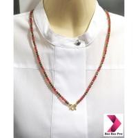 ราคา BBP79 - สร้อยคริสตัล สีแดง สีทอง 23 นิ้ว 1 ห่วง สร้อยคอห้อยพระ สร้อยคอผู้หญิง (7038452774)