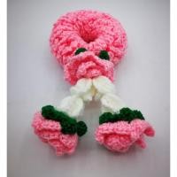 ราคา #พวงมาลัยไหมพรม#มาลัยไหมพรม#พวงมาลัยถัก (1452187027)