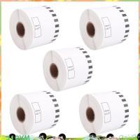ราคา 5 ม้วนเติมเข้ากันได้-22205 ป้าย 62mmx30.48M ต่อเนื่องสําหรับเครื่องพิมพ์ฉลากกระดาษสีขาว DK22205 (57952460103)