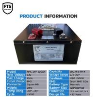 ราคา แบตลิเธียม Lithium NMC 24v 200Ah 5.1Kw. (25516681103)