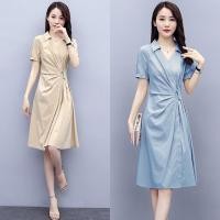 ราคา ชุดเดรส ชุดใส่ทำงาน ดีไซน์เรียบหรูดูดี เดรสยาวคลุมเข่า (5742300337)