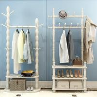 ราคา เธอชั้นวางราวแขวนเสื้อผ้าห้องนอนห้องโถงแขวนเสื้อชั้นวางไม้แขวนเสื้อไม้เนื้อแข็งห้องนั่งเล่นที่เรียบง่ายทันสมัยชั้นสไตล์ยุโรป แอพฟู (48554189059)