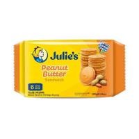 ราคา Julie's จูลี่ส์ แซนด์วิชบิสกิตรสครีมเนยถั่ว 180 กรัม Peanut Butter Sanwich 180g (25963571563)