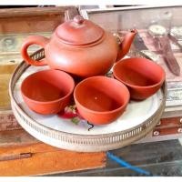 ราคา กาน้ำชาจีนโบราณ ปั้นสายจีน Yixing ทรงสุ่ยผิง ป้านชาจีนเก่า ป้านชาอี๋ซิง ใบเล็ก (40527687410)