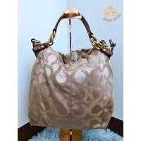 ราคา COACH (โค้ช) แท้ % ผ้าทอสีน้ำตาลทอง สายหนังแท้ (24403076022)