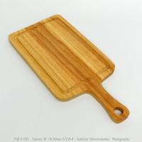 ราคา ถาดไม้ยางพารามีด้าม เหลี่ยม ขนาด 8x12 นิ้ว ถาดพิซซ่าไม้ยาง เขียงไม้ยางใส่พิซซ่า (1670477184)