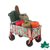 ราคา LOGOS รถเข็นแคมป์ปิ้ง เปิดหน้าได้ Washable Long Carry (Blue Stripe)-AG (25721517202)