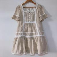 ราคา เดรสสั้นสีกากีอ่อนมือสอง (2342695389)