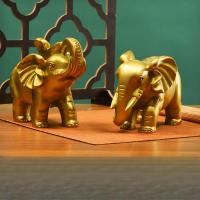 ราคา ช้างทองเหลืองคู่ วางโต๊ะ-ตู้เหล้า ส่งเสริม โชคดี✨ ของตกแต่งบ้าน-ออฟฟิศ (44802842629)