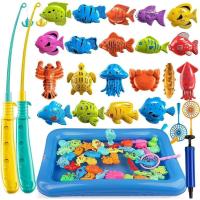 ราคา ชุดตกปลาของเล่น 50 ชิ้นพร้อมอุปกรณ์ ชุดตกปลาแม่เหล็ก เกมตกปลาแม่เหล็ก ของเล่นตกปลาแม่เหล็ก (52052428262)