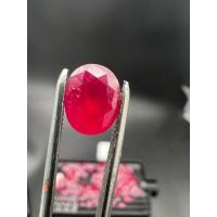 ราคา ทับทิม พลอย ทับทิมพม่าเทียม รูป พลอยเจียรเหลี่ยม OVAL SHAPE 9x7 มม (2 เม็ด) PINK BURMA RUBY COLOR (24569953837)