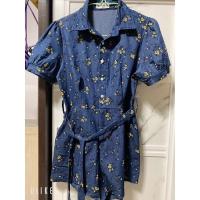 ราคา จั้มสูทขาสั้นผ้ายีนยืดลายดอกเดซี่ป้ายBorichta (11854119797)