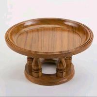 ราคา ขันโตกไม้สัก พานไม้สัก ขนาด 5 นิ้ว สูง 3.25 นิ้ว อุปกรณ์เสริฟอาหาร แท่นวางพระ แกะสลักจากไม้สักแท้ 100% สวยงาม (43827555008)