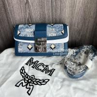 ราคา ของแท้ MCM Gretl Mini Jacquard Crossbody Bag (16567755403)