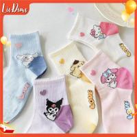 ราคา ถุงเท้าเด็กผู้หญิง Sanrio: Kuromi กลางลูกวัว, Cinnamoroll, ถุงเท้าผ้าฝ้าย My Melody, ดูดซับเหงื่อ (52853772852)