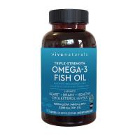 ราคา พร้อมส่ง(90 softgels) Viva Naturals Fish Omega 3 Fish Oil Triple Strength Wild Fish Oil 90 Softgels (21808376451)