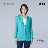 ราคา Guy Laroche แจ็คเก็ตทรงหลวม Light Linen สีเขียวน้ำทะเล GBAUDR (27713179335)