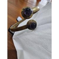 ราคา กำไลทองเหลือง​ทรงไขว้หินลาพีส(งานเก่ามือ2)​ (27860035544)