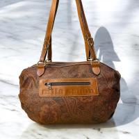 ราคา ★สินค้าหายาก★กระเป๋าโบว์ลิ่งลาย Paisley สไตล์วินเทจของ Mila Schon (25694935377)