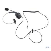 ราคา Super 4-Pin RJ11 Monaural Wired Operator Call Center ชุดหูฟังโทรศัพท์หูฟัง BK (42855568685)