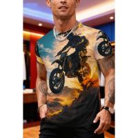 ราคา เสื้อยืดกราฟฟิคมอเตอร์ไซค์ผู้ชาย-ขี่มอเตอร์ไซค์ไรเดอร์และออกแบบมอเตอร์ไซค์เสื้อน้ําหนักเบาสําหรับผู้ที่ชื่นชอบการขี่มอเตอร์ไซค์เสื้อผ้าฤดูร้อนคอกลมทีวัสดุระบายอาก (45252588652)