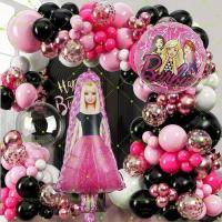 ราคา ตุ๊กตาบาร์บี้เจ้าหญิงบอลลูนชุดสีชมพูโบว์โบว์ฟอยล์สาววันเกิดเด็กอาบน้ําตกแต่งงานแต่งงาน (48301542769)