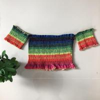 ราคา เสื้อครอป ปาดไหล่ สีรุ้ง (5750488453)