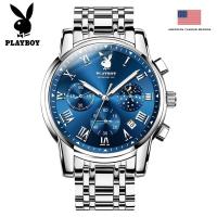 ราคา Playboy 3026 Fashion Casual Calendar High-Quality Quartz Watch All-Match Mens Watch (ฟรีกล่องนาฬิกาประณีต) (29510553237)