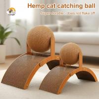 ราคา [ตัวละคร] ของเล่นแมวเป็นมิตรกับสิ่งแวดล้อมของเล่นข่วนแมวป่านศรนารายณ์ธรรมชาติซุ้มลับเล็บแมวพร้อมลูกบอล – แผ่นรอยขีดข่วนโค้งกรอบไม้สําหรับแมวเล่นยืดและรอยขีดข่วนสํา (58152883962)