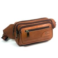 ราคา Chinatown leather คาดเอวสะพายอกหนังวัวแท้ซิปคู่หน้าสีน้ำตาลฟอกฝาดสวย (5451249372)