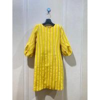 ราคา ชุดเดรสผ้าไทยสีเหลือง (20094774164)
