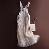 ราคา (ล้างสต๊อก Super Deal)♞,♘กระโปรงยีนส์เอี๊ยม,เดรสเก๋ๆเอี๊ยมเอี๊ยม,การออกแบบประกบตาข่ายสไตล์ป่า,กระโปรงนางฟ้าสลิมมิ่งเ (24293237480)