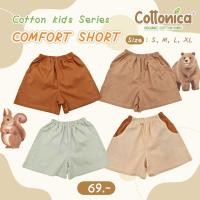ราคา Cotton Kids short pants รุ่น Comfort กางเกงขาสั้น กางเกงเด็ก นุ่มใส่สบาย (100% Cotton Linen)(M6173-220) (16773807423)