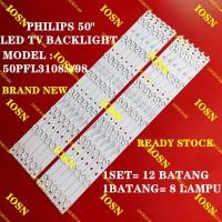 ราคา (ใหม่ 1 ชุด) 50PFL3108S/98 PHILIPS 50" LED TV BACKLIGHT / LED TV LAMPU (พร้อมสต็อก) 50PFL3108 4708-K500WA/K500WB-A1213K01 (47352204385)