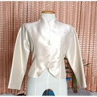 ราคา เสื้อสตรีผ้าไหมอิตาลีสีเหลืองทอง เสื้อคอปีนแขนกระบอก (27525845447)