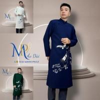 ราคา Modern Ao Dai for Men คุณภาพสูง Vintec Snow and Rain ผ้าปัก Twin Cranes - Minh Pat Ao Dai MPT1027 (46800522535)