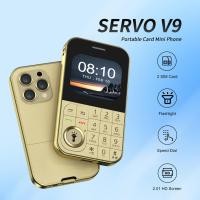 ราคา SERVO V9 โทรศัพท์คุณสมบัติ 2.01 นิ้วจอแสดงผล Dual SIM Dual สแตนด์บาย MP3 MP4 วิทยุ FM ไฟฉาย Speed Dial 2G GSM อาวุโสโทรศัพท์มือถือขนาดเล็ก (54252972117)