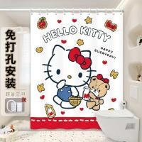 ราคา การ์ตูน สวัสดี คิตตี้ ผ้าม่านอาบน้ํา Hello Kitty ห้องน้ําผ้าห้องน้ําสไตล์ญี่ปุ่นพาร์ทิชันม่านน่ารัก (29684537745)