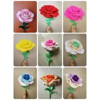ราคา ดอกกุหลาบไหมพรม​ดอกใหญ่​ (27426732407)