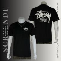 ราคา เสื้อยืด สกรีนลาย cotton100% เสื้อยืดคอกลมแขนสั้น แฟชั่นสตรีท ไม่หด ไม่ย้วย stu PARIS (รูปถ่ายจากสินค้าจริง) (29770364646)