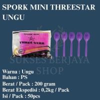 ราคา UNGU ช้อนมินิ Spork 11 ซม. สีม่วง 50 ชิ้น / 2in1 ช้อนและส้อมขนาดเล็ก / THREESTAR Mini Spork (Successory) (40364646153)