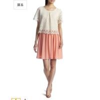 ราคา เดรส Earth music and ecology ลูกไม้สีชมพู แท้ (1213749493)