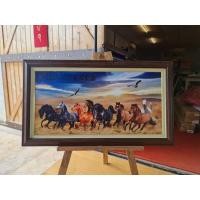 ราคา กรอบรูปภาพพร้อมกรอบมงคลรูปม้า8ตัววิ่งเสริมความสำเร็จยิ่งใหญ่รวดเร็วก้าวหน้า(ขนาด30×60cm)ภาพพร้อมกรอบค่ะ (20132517289)