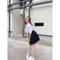 ราคา กระโปรงนักศึกษาพลีทมีขอบ ยาว16 18 20 ผ้านาโน (27940458105)