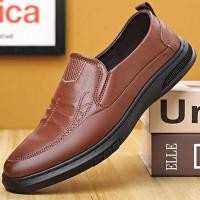 ราคา 2024 รองเท้าผู้ชาย เทรนด์ใหม่ฤดูใบไม้ผลิและฤดูใบไม้ร่วงขับรถผู้ชายรองเท้าหนังลำลองผู้ชายนุ่มจริงรอ (27984836648)