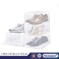 ราคา Super Box กล่องใส่รองเท้า แบบแข็ง ฝาหน้าเปิด-ปิด กล่องรองเท้า กล่องเอนกประสงค์ Shoes box 5657 (1877406197)