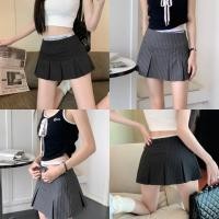 ราคา กระโปรงเทนนิส กระโปรงสั้นจับจีบ ลายทางเอวยืด สไตล์Y2K ขอบอังกฤษ #60333 (25372507330)