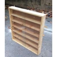 ราคา ตู้โชว์ไม้สนติดผนัง (2892147850)